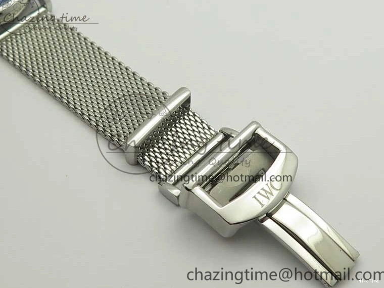 MIROTIME 0225 FastDry Portofino IW356501 SS V3 MK 1:1 Best Edition Black Dial On SS Mesh Bracelet MIYOTA 7195